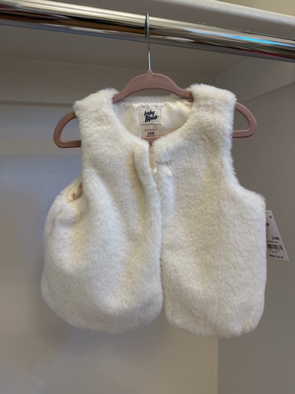 Baby B’gosh Faux Fur Vest 24M NWT